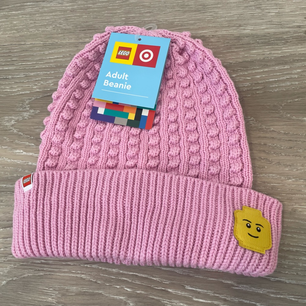 NWT light pink Lego for Target adult beanie 💗